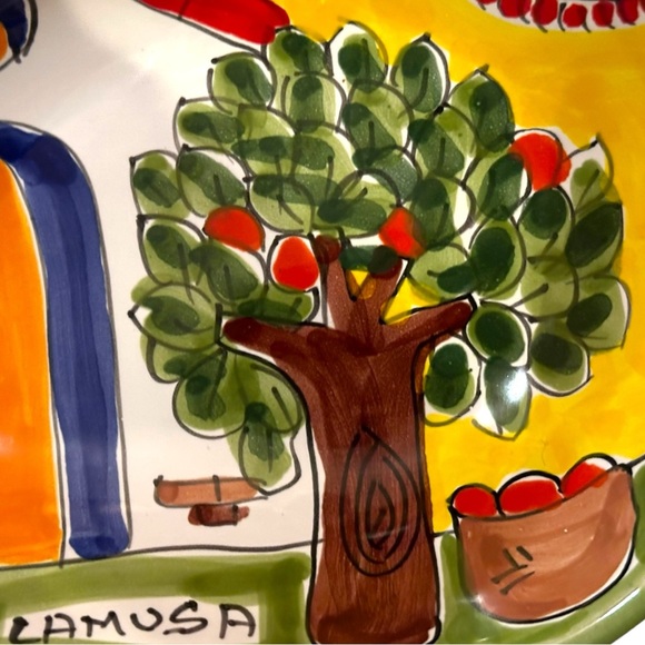 Vintage Italian La Musa Signed Decorative Wall Hanging Plate - Picture 2 of 8